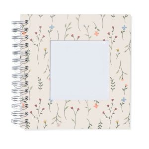 HEMA Fotoalbum met spiraal en venster 19x18 bloemen