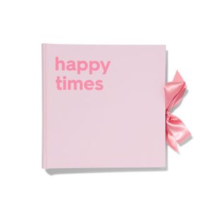 HEMA Fotoboek met strik 24x24.5 linnen roze