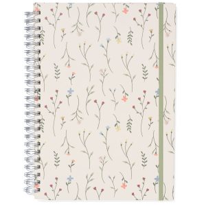 HEMA Fotoboek plakboek met spiraal 32.5x23 bloemen