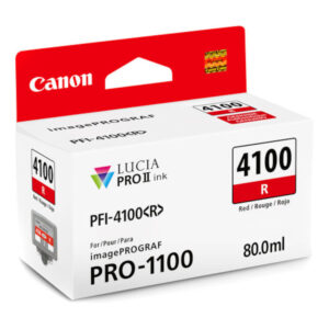 Canon inktpatroon PFI-4100R voor PRO-1100 Printer - Rood