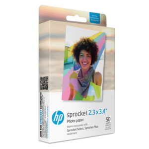 HP Sprocket 2.3” x 3.4” Premium Zink Sticky-Back Photo Paper (50 Sheets)