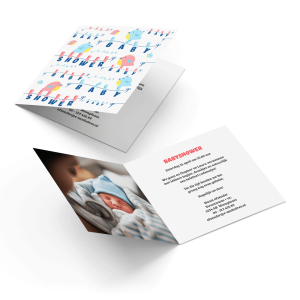 Kaart Dubbel 14x14 Vierkant (per stuk)