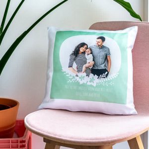 Polyester kussensloop vierkant M met print op voorkant