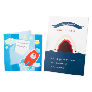 Uitnodigingskaart Dubbel 14x14 (9 st)