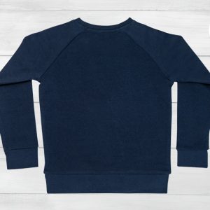 Sweater kind marineblauw 3 - 4 jaar met borduring