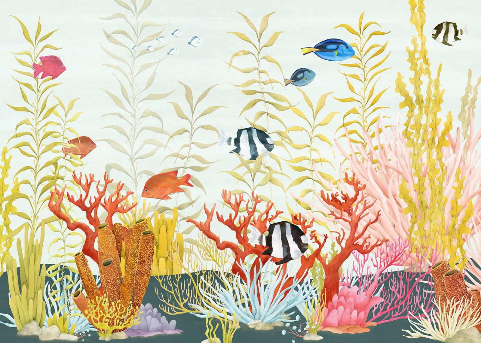 Fotobehang - Coral World 350x250cm - Vliesbehang 1 Fotobehang - Coral World 350x250cm - Vliesbehang