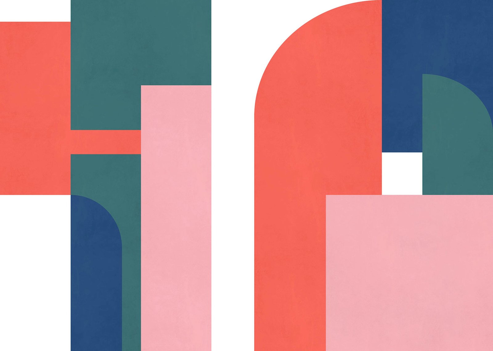 Fotobehang - Geometric Colours 350x250cm - Vliesbehang 1 Fotobehang - Geometric Colours 350x250cm - Vliesbehang