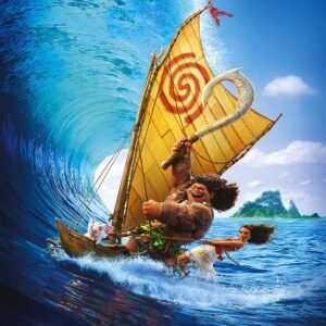 Fotobehang - Moana Ride the Wave 200x280cm - Vliesbehang
