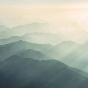 Fotobehang - Hazy Hills 400x250cm - Vliesbehang