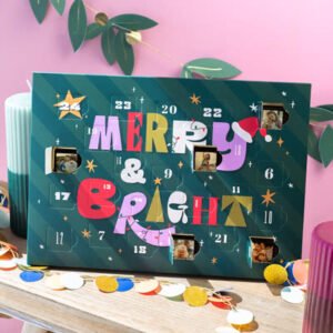 Adventskalender met chocolade winter wonderland
