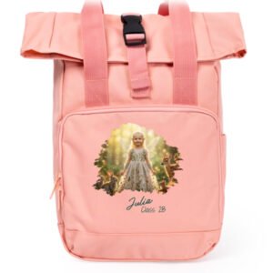 Rugzak roze met print