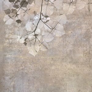 Fotobehang - Beige Leaves Abstract 150x250cm - Vliesbehang