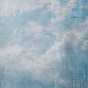 Fotobehang - Blue Clouds Abstract 375x250cm - Vliesbehang