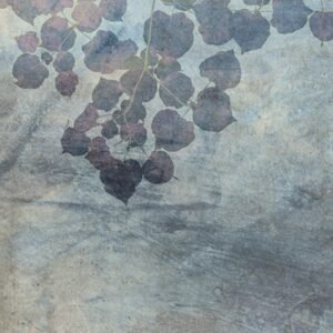 Fotobehang - Blue Leaves Abstract 150x250cm - Vliesbehang