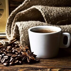 Fotobehang - Cup of Coffee 225x250cm - Vliesbehang