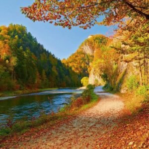 Fotobehang - Dunajec River 225x250cm - Vliesbehang