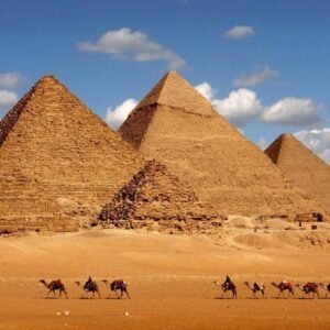 Fotobehang - Egypt Pyramid 375x250cm - Vliesbehang