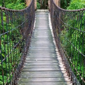 Fotobehang - Footbridge 150x250cm - Vliesbehang