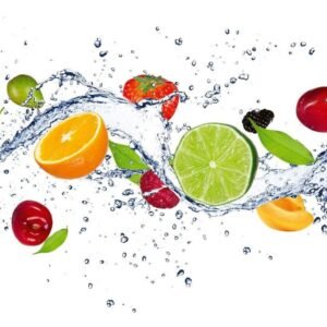 Fotobehang - Fruits in Water 225x250cm - Vliesbehang
