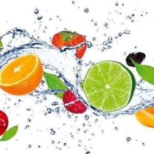 Fotobehang - Fruits in Water 375x150cm - Vliesbehang
