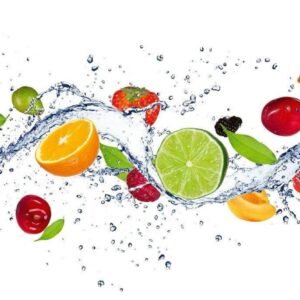 Fotobehang - Fruits in Water 375x250cm - Vliesbehang