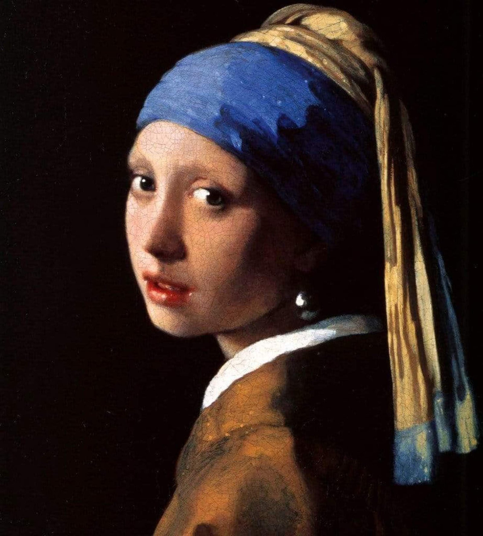 Fotobehang - Girl With Earring 225x250cm - Vliesbehang 1 Fotobehang - Girl With Earring 225x250cm - Vliesbehang