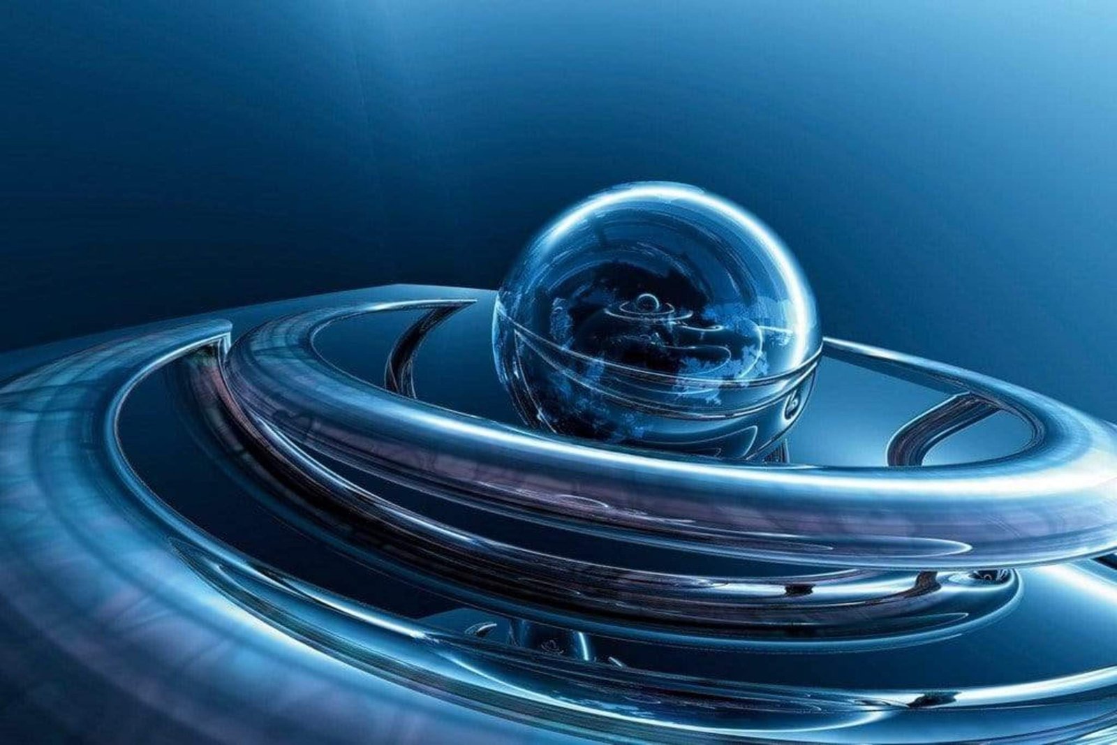 Fotobehang - Glass Sphere 375x250cm - Vliesbehang 1 Fotobehang - Glass Sphere 375x250cm - Vliesbehang