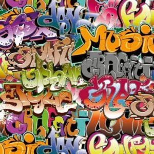 Fotobehang - Graffiti Art 375x250cm - Vliesbehang