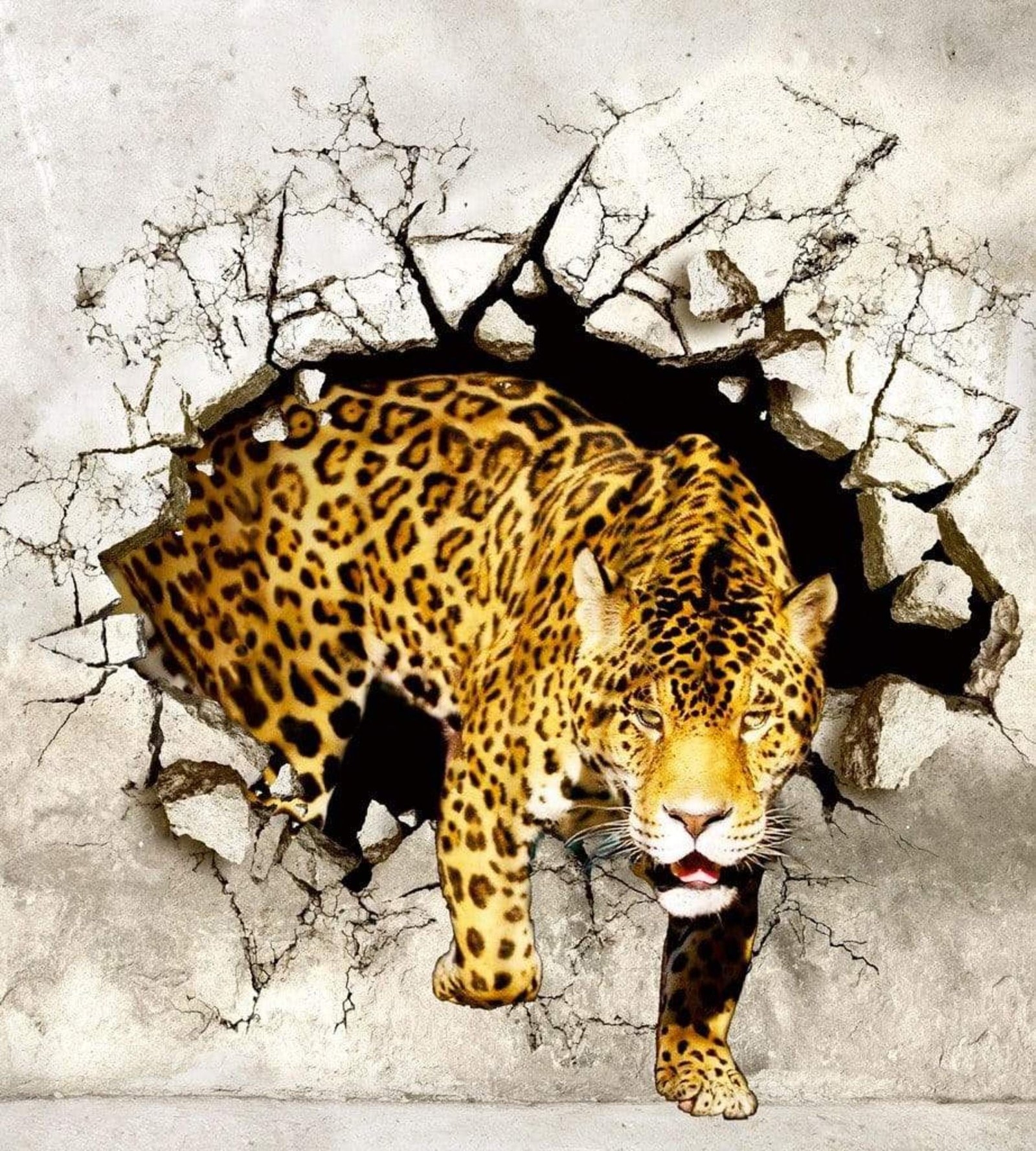 Fotobehang - Hunting Panther 225x250cm - Vliesbehang 1 Fotobehang - Hunting Panther 225x250cm - Vliesbehang