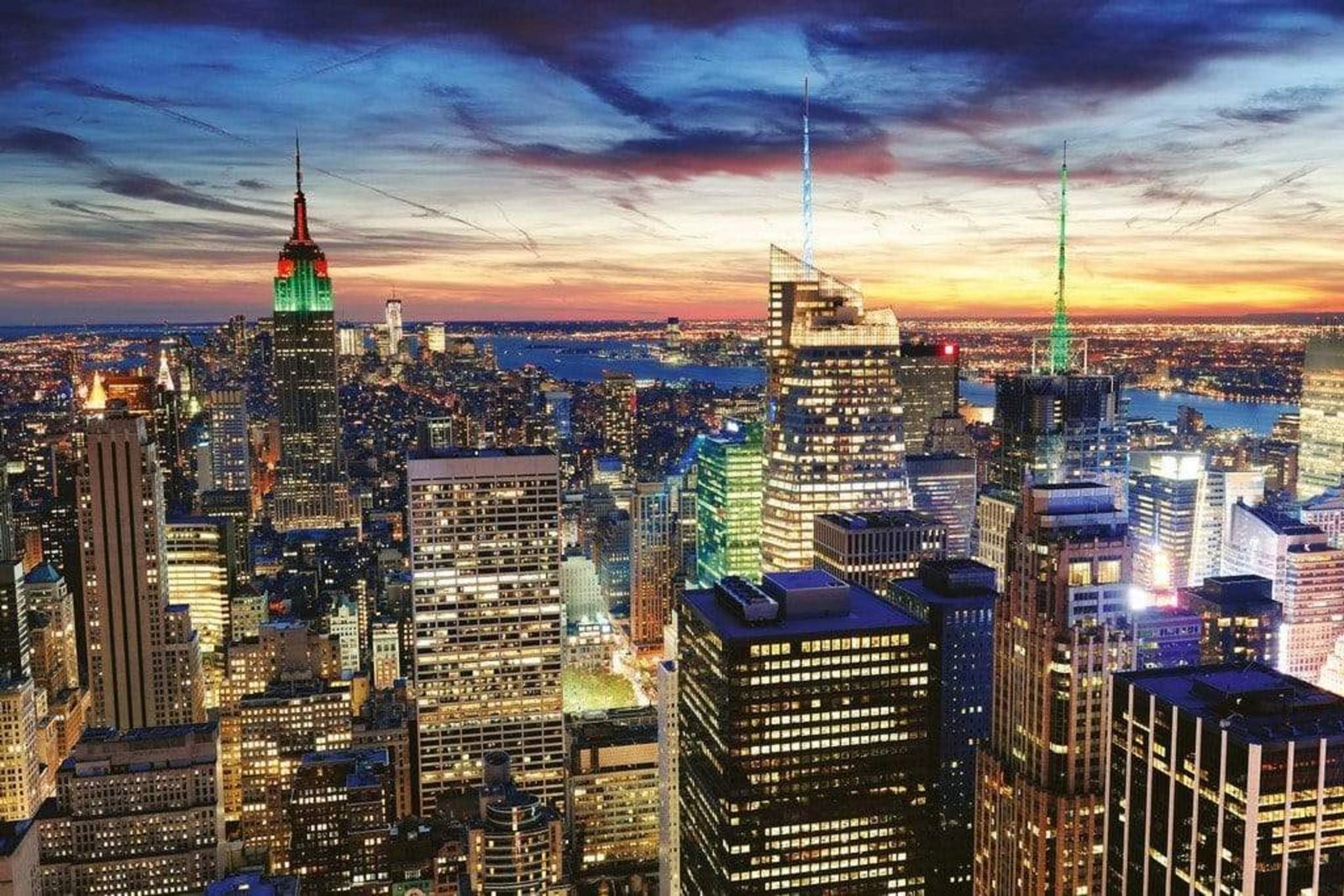 Fotobehang - NY Skyscrapers 375x250cm - Vliesbehang 1 Fotobehang - NY Skyscrapers 375x250cm - Vliesbehang