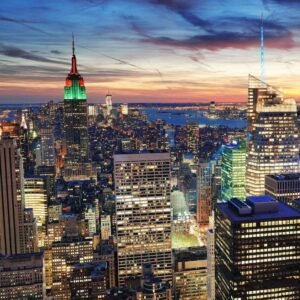 Fotobehang - NY Skysrapers 225x250cm - Vliesbehang
