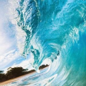 Fotobehang - Ocean Wave 150x250cm - Vliesbehang