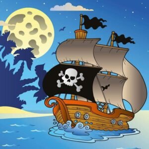 Fotobehang - Pirate Ship 225x250cm - Vliesbehang