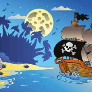 Fotobehang - Pirate Ship 375x250cm - Vliesbehang