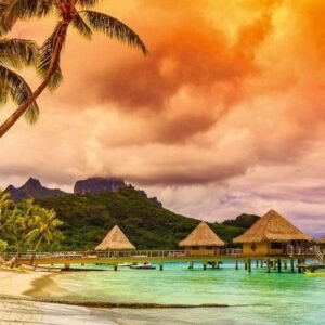 Fotobehang - Polynesia 150x250cm - Vliesbehang
