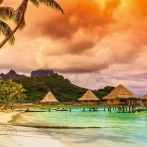 Fotobehang - Polynesia 375x150cm - Vliesbehang