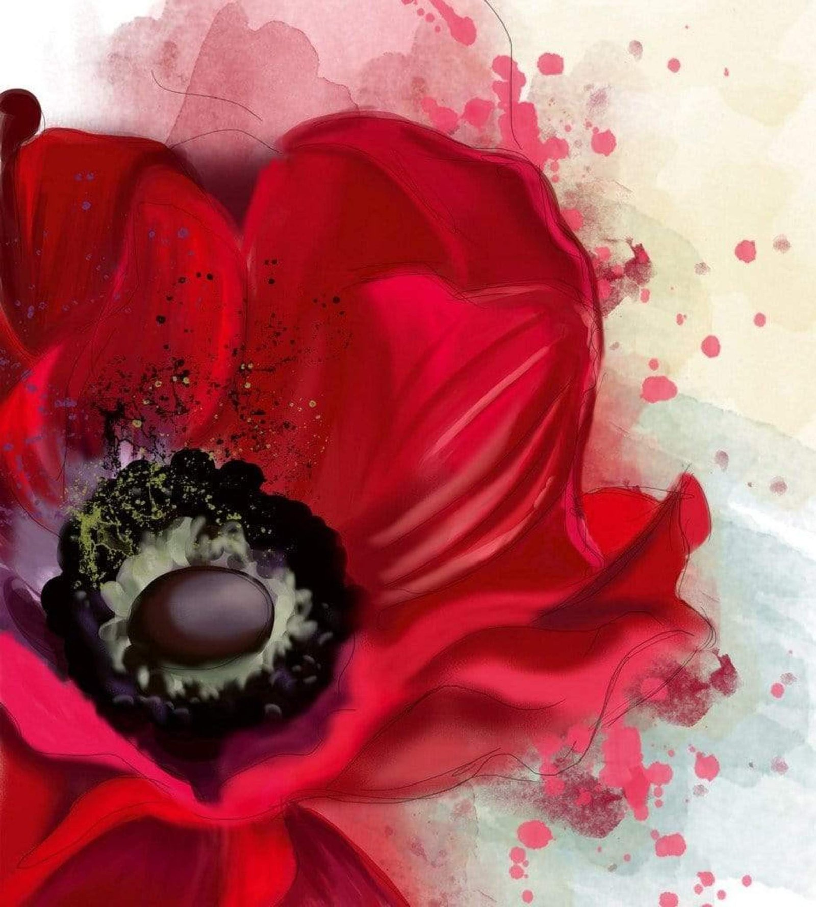 Fotobehang - Poppy 225x250cm - Vliesbehang 2 Fotobehang - Poppy 225x250cm - Vliesbehang - Afbeelding 2
