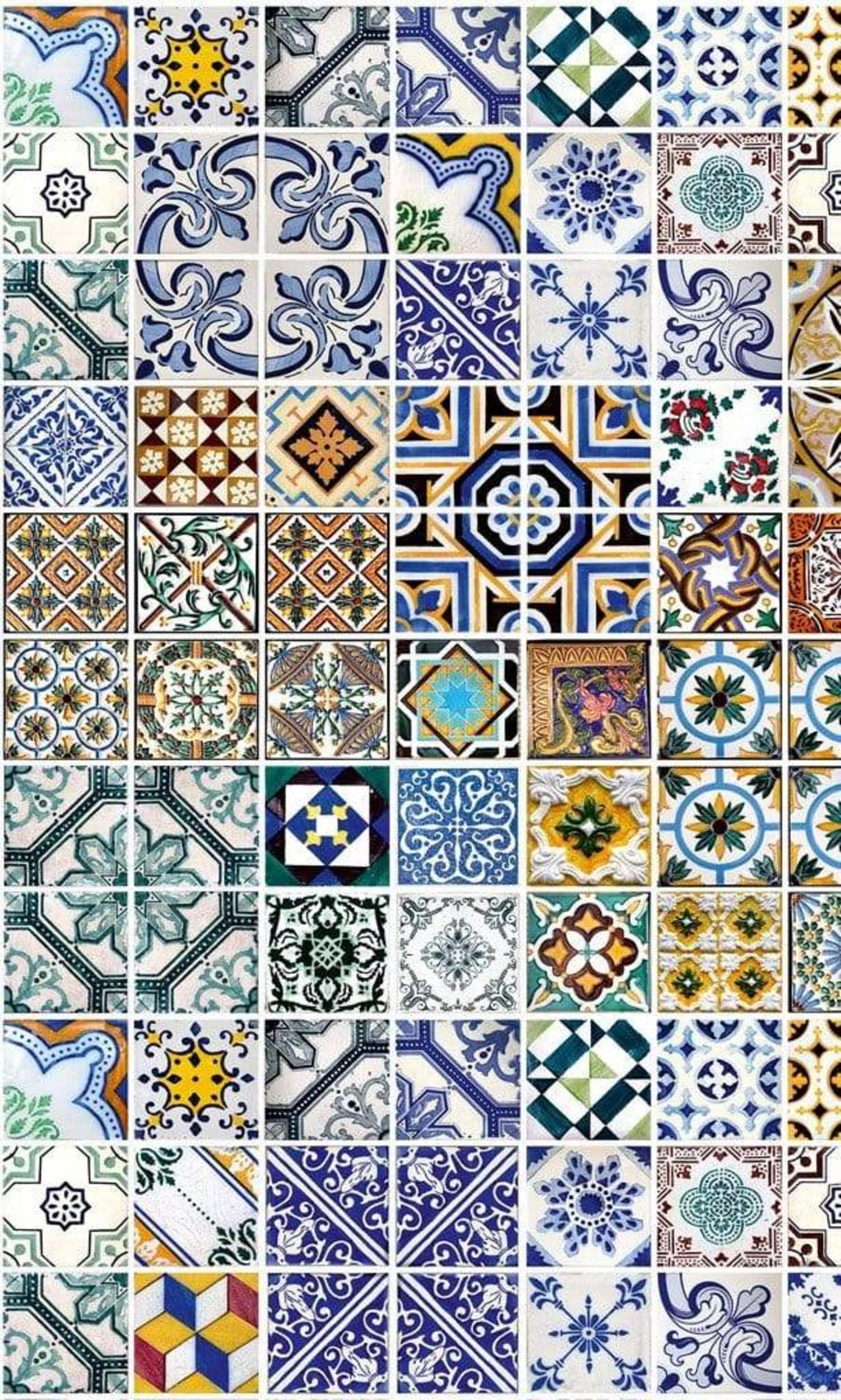 Fotobehang - Portugal Tiles 150x250cm - Vliesbehang 1 Fotobehang - Portugal Tiles 150x250cm - Vliesbehang