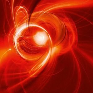 Fotobehang - Red Abstract 225x250cm - Vliesbehang