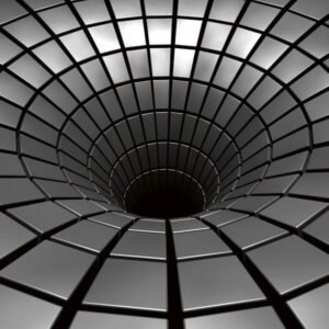 Fotobehang - Silver Hole 225x250cm - Vliesbehang