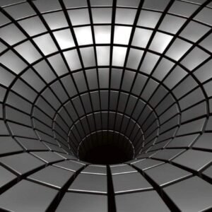Fotobehang - Silver Hole 375x250cm - Vliesbehang