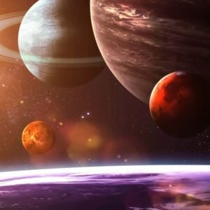 Fotobehang - Solar System 150x250cm - Vliesbehang