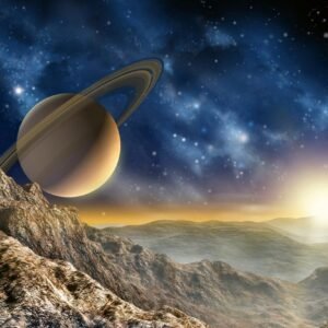 Fotobehang - Spacescape 375x250cm - Vliesbehang