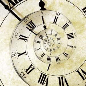 Fotobehang - Spiral Clock 150x250cm - Vliesbehang