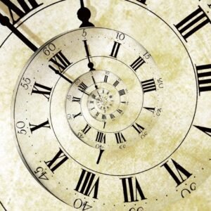 Fotobehang - Spiral Clock 375x250cm - Vliesbehang