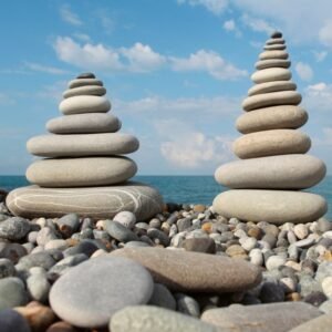 Fotobehang - Stack of Stones 150x250cm - Vliesbehang