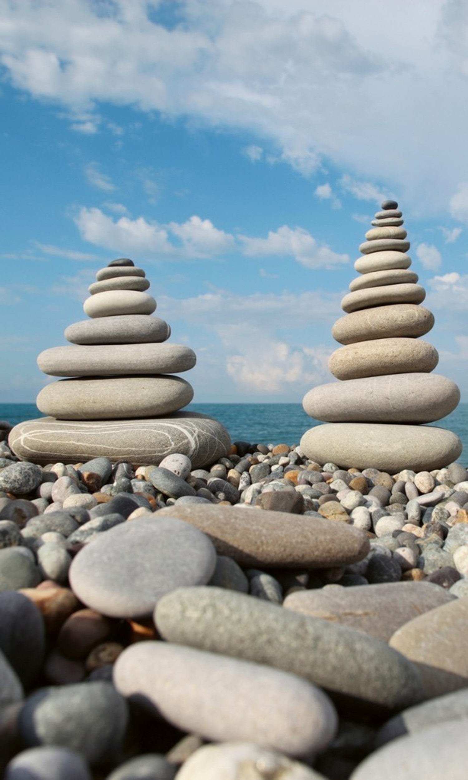 Fotobehang - Stack of Stones 150x250cm - Vliesbehang 1 Fotobehang - Stack of Stones 150x250cm - Vliesbehang