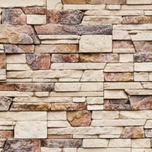 Fotobehang - Stone Wall 375x150cm - Vliesbehang