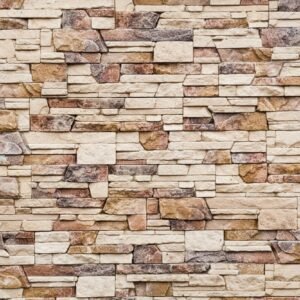 Fotobehang - Stone Wall 375x250cm - Vliesbehang