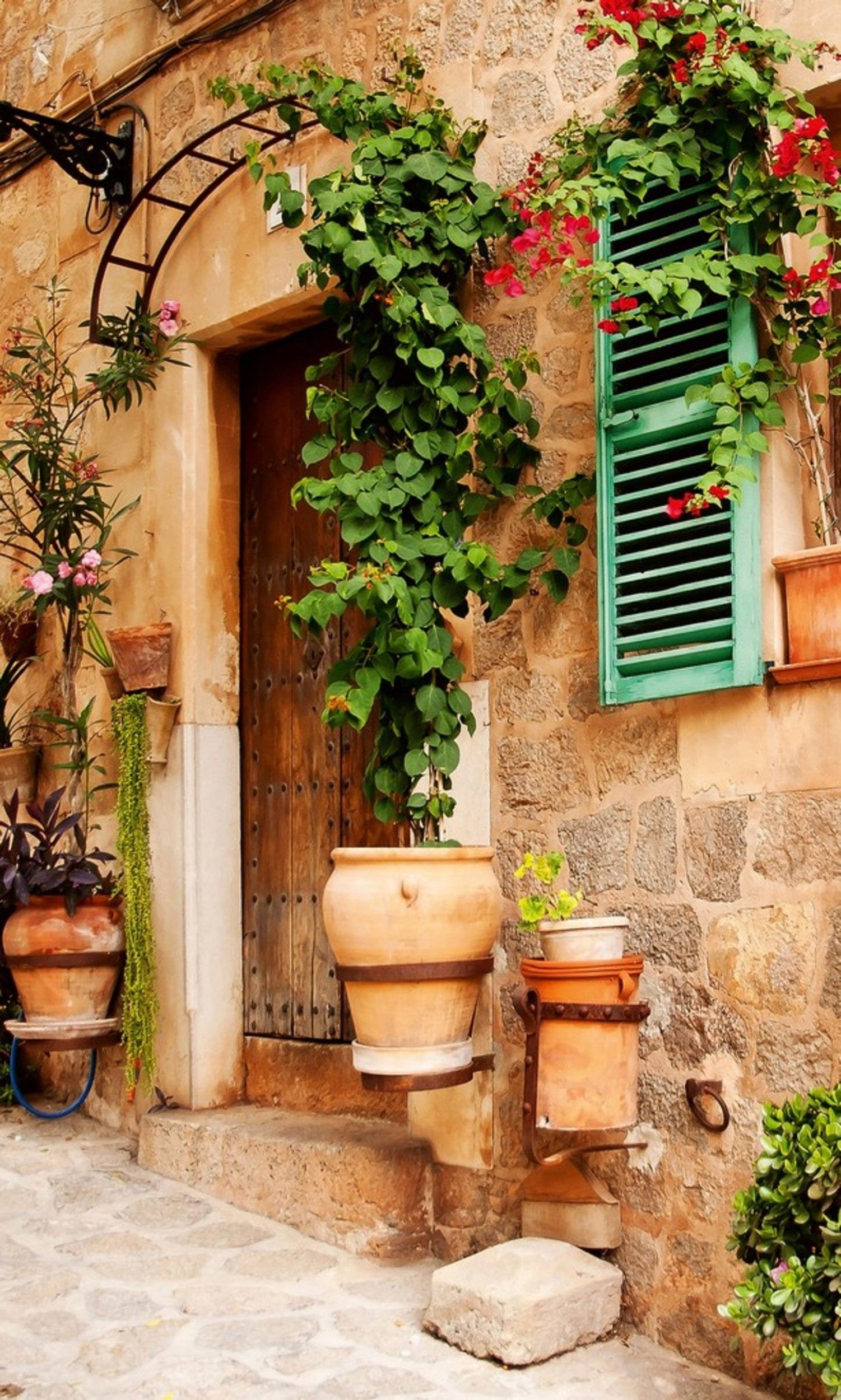 Fotobehang - Street Garden 150x250cm - Vliesbehang 1 Fotobehang - Street Garden 150x250cm - Vliesbehang